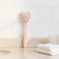 Heart-Shaped Face Roller Curved Handle Skincare Tool Rolling Balls