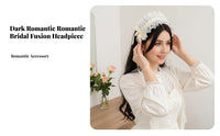 Multitier Tulle head covering Elegant Vintage & fashion Cosplay hair accessorypiece Attached Comb for Adults