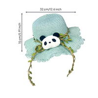 Cartoon Panda Beach Hat Breathable Children's Straw Sun Hat Protection