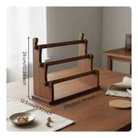 Space-Saving Design Watch and Bracelet Display Stand Solid Wood Construction Bangle Storage Organizer Large Capacity for Dresser Top, Vanity