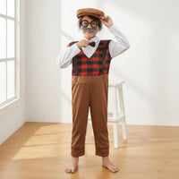 Kids Old Man Costume Single-Piece Design Children's Grandpa Costume