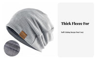 Double Layer Sleep Cap Soft & Comfortable Chemo Headwear Breathable for Post-Surgery Patients, People with Hair Loss, Sleeping, Winter, Home