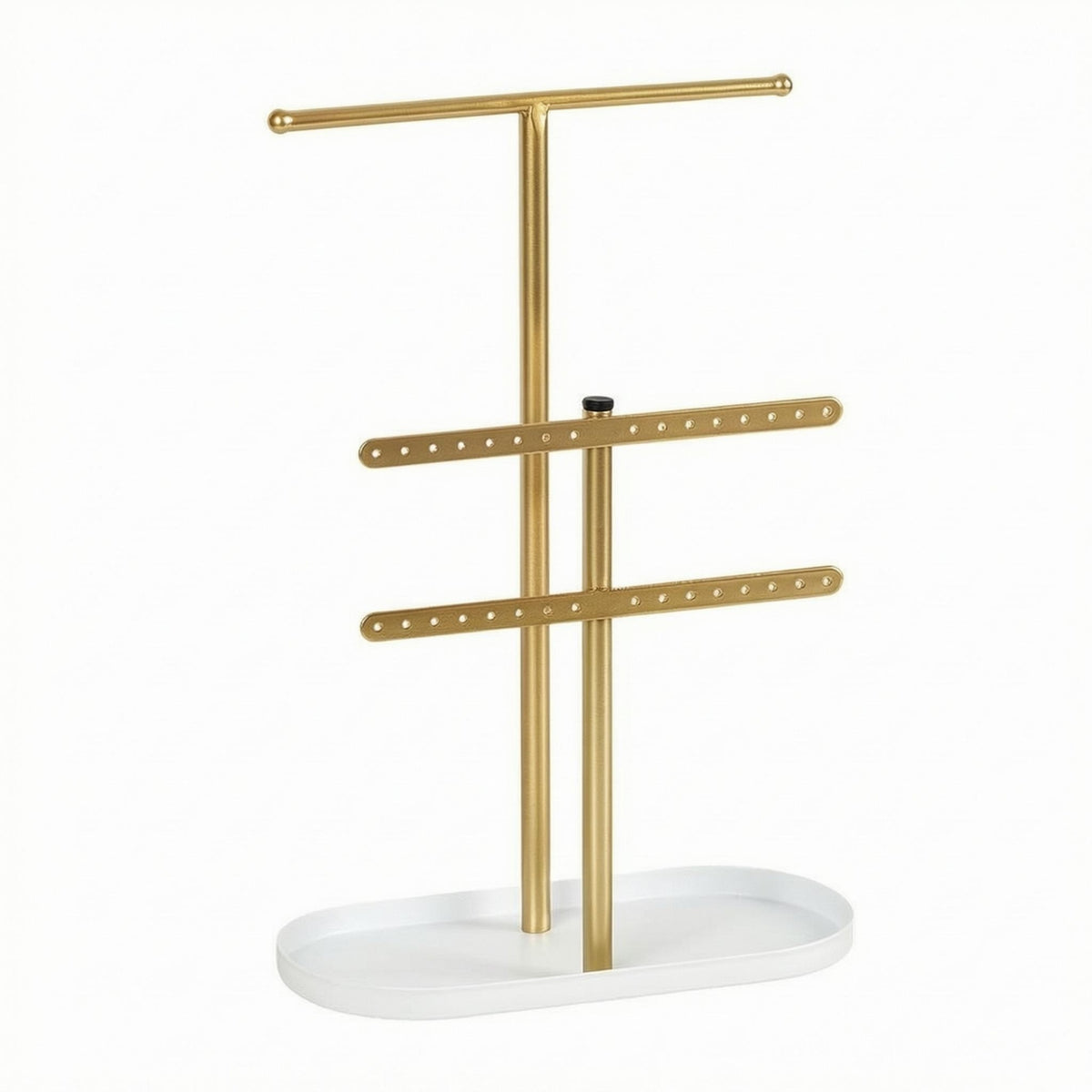 Jewelry Display Stand T-Shaped Necklace Earring Organizer Perforated