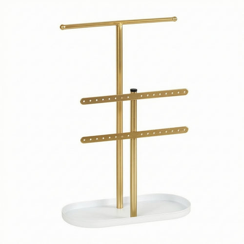 Jewelry Display Stand T-Shaped Necklace Earring Organizer Perforated