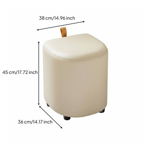 Makeup Chair with Wheels Soft Padded Seat Storage Ottoman Stool for Bedroom
