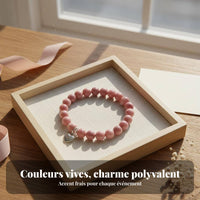 Crystal Bead Bracelet with Card Includes Meaningful Cards for Mother's Day, Aunt