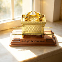 Metal Ark of the Covenant Figurine Ornate Display Statue Home Decoration