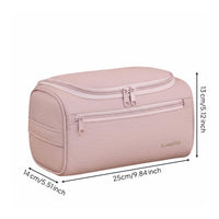 Men's Toiletry Bag Easy to Clean PU Wash Bag Water Resistant for Business Trip