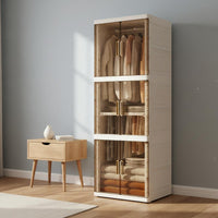 Foldable Clothes Wardrobe Installation-No-Assembly Freestanding Clothes Storage