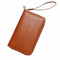 Passport Holder Multi-Functional Blocking Travel Wallet Zipper Closure