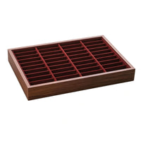 40-Slot Bracelet Tray Walnut Finish Bracelet Organizer Tray Organized Storage