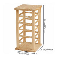 Necklace Display Stand Natural Wood Finish Accessory Storage Stable Base