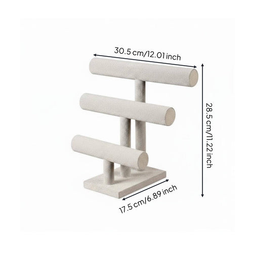Bracelet Display Stand Velvet Covered Watch Bracelet Stand Multilevel Design