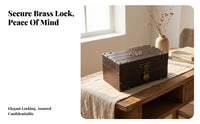 Wooden Jewelry Box Aged-Brass Hardware Pirate Treasure Box Metal Latch Room Decoration