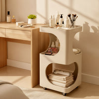 Rolling Salon Trolley Open-Frame Rolling Organizer with Shelves Multi-Purpose