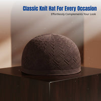 Thin Knit Kufi Cap, Breathable, Adjustable, Muslim Prayer Hat
