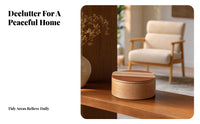 Solid Wood Storage Box Compact Size Round Wood Storage Box Rustic Design