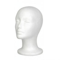 Foam Mannequin Head White Styling Head Model Multi-Use
