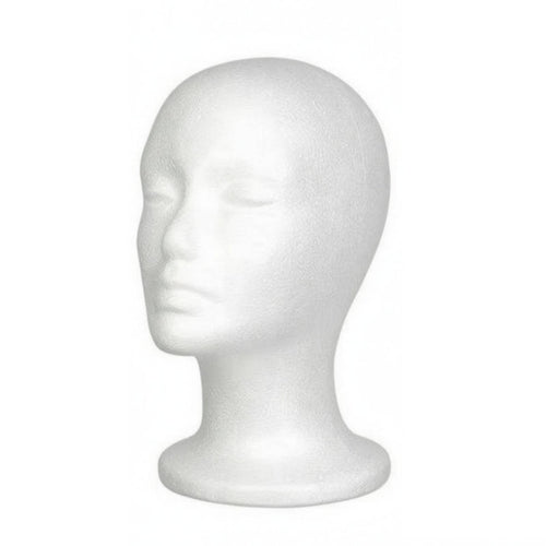 Foam Mannequin Head White Styling Head Model Multi-Use