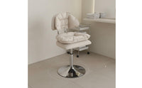 Ergonomic Back Support Padded Technician Stool on Wheels Adjustable Rolling Stool with Backrest for Beauticians, Nail Technicians