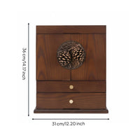 Vanity Drawer Organizer Easy to Clean Wooden Makeup Box for Dresser