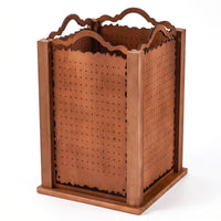 Accessory Holder Sturdy Construction Wooden Earring Stand Rotating Jewelry Display Stand Square Base