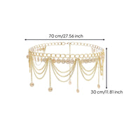 Layered Waist Chain Draped Accessory Fringe for Beachwear