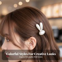 Hare Duckbill Fastener Korean Design Crystal Hare Barrette Crystal St Single Hare Hair Fastener Cute Design Crystal Hair