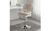 Ergonomic Back Support Padded Technician Stool on Wheels Adjustable Rolling Stool with Backrest for Beauticians, Nail Technicians