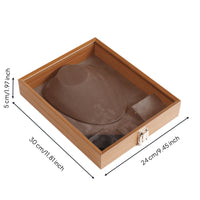 Glass Lid Jewelry Box Divided Interior Velvet Lined Jewelry Box Removable Compartments Storage Item
