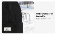 Ear Protection Balaclava Knit Hat Windproof 2 in 1 Balaclava Beanie Thermal for Cyclists, Outdoor Enthusiasts, Winter Sports, Skiing, Hiking