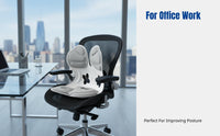 Ergonomic Viscoelastic Foam Seat Pad, Posture Support for Office Chair, Grey, Modern Minimalist