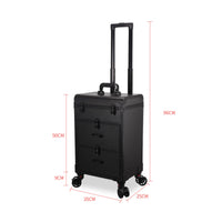 Makeup Trolley Case Wheeled Rolling Makeup Case Portable for Salon