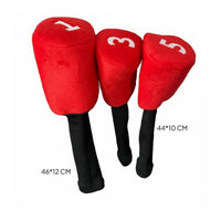 3 Pieces Sport Wood Headcover Set Snug Fit Soft Sport Headcovers Numbered Club Head Protectors Long-Lasting Sports Equipment