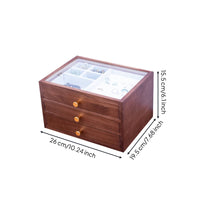 Vintage Jewelry Storage Box Large Capacity Wooden Jewelry Organizer Solid Wood