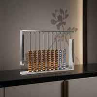 Abacus Ornament Silver-Tone Decorative Abacus Geometric for Collectors