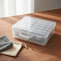 Multi-Grid Storage Case Portable Plastic Compartment Box Stackable for Hobbyists
