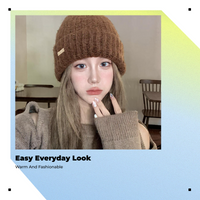 Knit Winter Hat for Women Warm Ear Cover Soft Wool Blend
