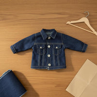 Doll Denim Jacket Fashionable Miniature Button-up Jacket Handmade for Hobbyists