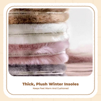 Thick Plush Faux Insoles, Breathable, Unisex Winter