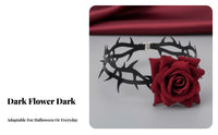 flower and Thorn Necklace Dark Romantic and design Neck Jewelry Adjustable Fit for Cosplayers