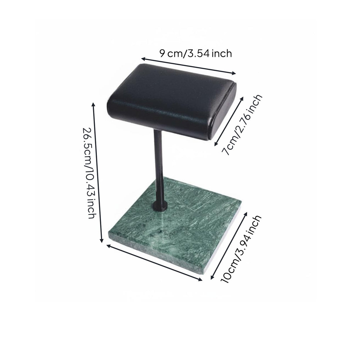 Green Marble Base Watch Stand Luxury Design for Dressing Table, Closet