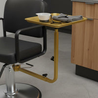 Salon Chair Service Tray Large Capacity Adjustable Chair Side Tray Aluminum Alloy for Hairstylists, Barbers, Barbershop, Spa