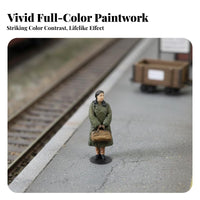 1:64 Scale Miniature Person High Intricacy 1:64 Scale People Figures Overcoat Figure Detailed Painting for Collectors