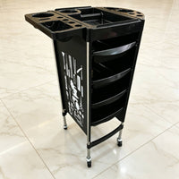 Hair Salon Trolley Wheels Salon Storage Cart Rolling Styling Cart for Hairdressers, Stylists
