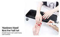 Soft and Comfortable Manicure Hand Rest Pillow Ergonomic Design Nail Tech Hand Cushion Easy to Clean for Manicurists, DIY Enthusiasts, Home