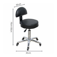 Swivel Rolling Chair Water-Resistant Padded Swivel Chair Chrome Metal