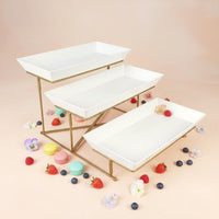3-Tier Fruit Stand Space-Saving Fruit Tray Rack Easy to Assemble