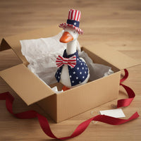 Independence Day Goose Costume Stars and Stripes Pattern for Desktop Decor