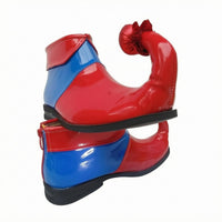 Curled Toe Clown Shoes Glossy Performance Footwear Rounded Opening